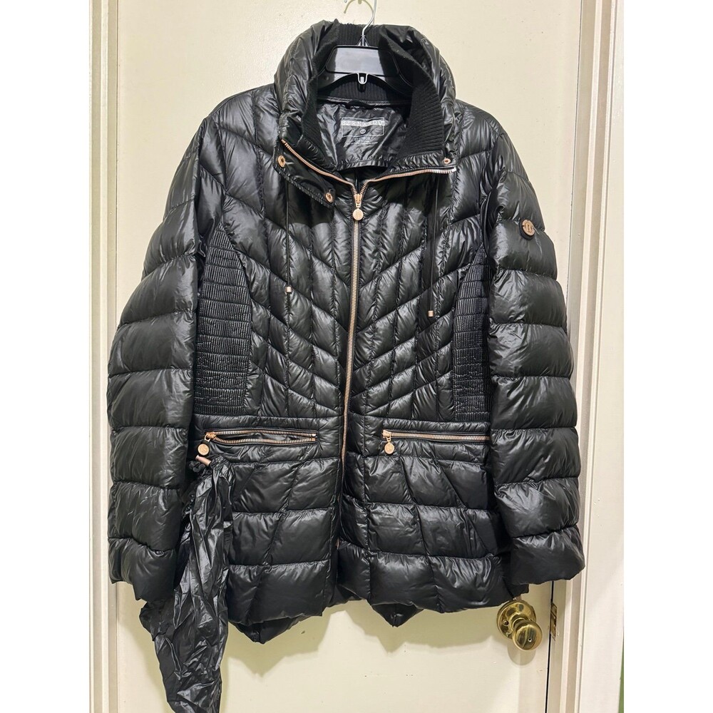 Bernardo Black Puffer Coat packable down filled 2xl nwot